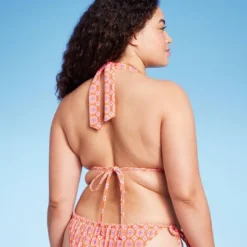 Women's U Bralette Multiway Bikini Top - Wild Fable™ Orange Tile Print -Wild Fable Store GUEST dc665877 e46b 4efb 8fcb 02aa3b1c3628