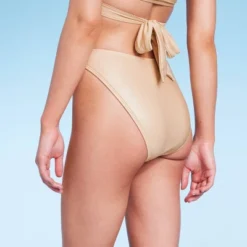 Women's High Leg Extra Cheeky Bikini Bottom - Wild Fable™ Gold