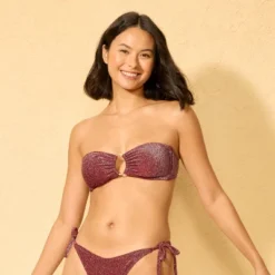 Women's Center Front Oval Ring Sparkle Bandeau Bikini Top - Wild Fable™ Burnt Burgundy 11 Women's Center Front Oval Ring Sparkle Bandeau Bikini Top - Wild Fable™ Burnt Burgundy -Wild Fable Store GUEST de0e9d82 d98a 4ea2 a6af 5503aa6f1883