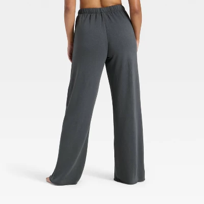 Women's PeachySoft French Terry Fleece Wide Leg Lounge Pants - Wild Fable™ 3 Women's PeachySoft French Terry Fleece Wide Leg Lounge Pants - Wild Fable™