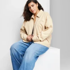 Women's Boxy Zip-Up Cord Jacket - Wild Fable™ -Wild Fable Store GUEST e0eb7ba2 ee21 4331 a686 e008b412571f