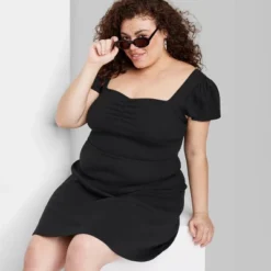 Women's Cap Short Sleeve Fit & Flare Knit Skater Dress - Wild Fable™ -Wild Fable Store GUEST e5363af8 56d6 4020 afac a04c27c52466