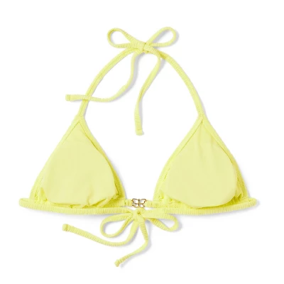 Women's Butterfly Charm Plisse Textured Triangle Bikini Top - Wild Fable™ 8 Women's Butterfly Charm Plisse Textured Triangle Bikini Top - Wild Fable™ - Image 6