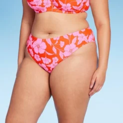 Women's Low-Rise Hipster Bikini Bottom - Wild Fable™ Orange/Pink Tropical Print -Wild Fable Store GUEST e9d63671 a78e 45c3 ab30 23f010bcd824