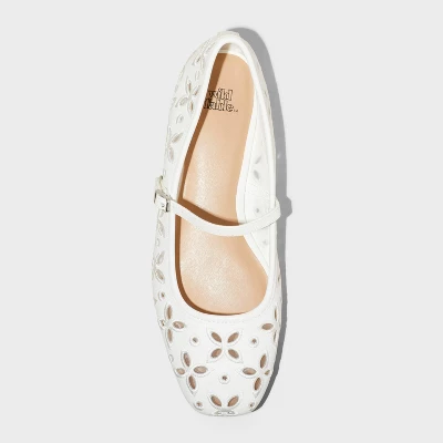 Women's Elsa Eyelet Mary Jane Ballet Flats With Memory Foam Insole - Wild Fable™ 4 Women's Elsa Eyelet Mary Jane Ballet Flats With Memory Foam Insole - Wild Fable™ - Image 2