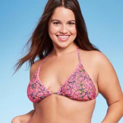 Women's Crochet Trim Triangle Bikini Top - Wild Fable™ Pink Floral Print 11 Women's Crochet Trim Triangle Bikini Top - Wild Fable™ Pink Floral Print -Wild Fable Store GUEST ef63c56e 5c35 45e9 9007 3f4fe89e2563