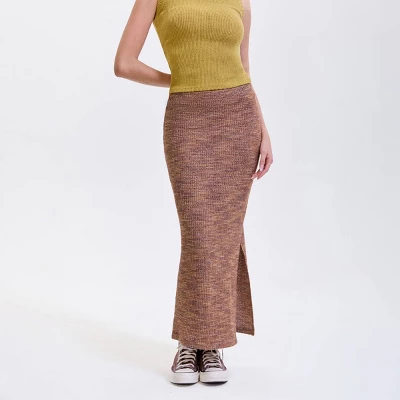 Women's Side Slit Maxi Pencil Skirt - Wild Fable™ Brown 9 Women's Side Slit Maxi Pencil Skirt - Wild Fable™ Brown - Image 7