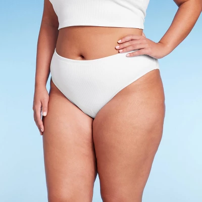 Women's Ribbed Scoop Front High Leg Cheeky Bikini Bottom - Wild Fable™ 16 Women's Ribbed Scoop Front High Leg Cheeky Bikini Bottom - Wild Fable™ - Image 14