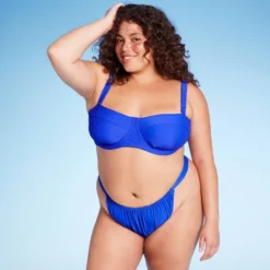 Women's Mid-Rise Cheeky High Leg Bikini Bottom - Wild Fable™ Blue -Wild Fable Store GUEST f385f27d c32c 44bb 85f3 262d253af4e2