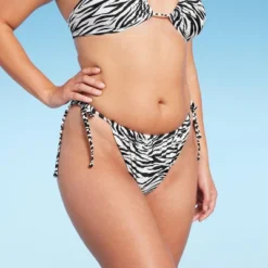 Women's Ultra High Leg Adjustable Coverage Bikini Bottom - Wild Fable™ Black/White Zebra Print -Wild Fable Store GUEST f692f876 c832 4433 9f28 d5e9d228c4d5