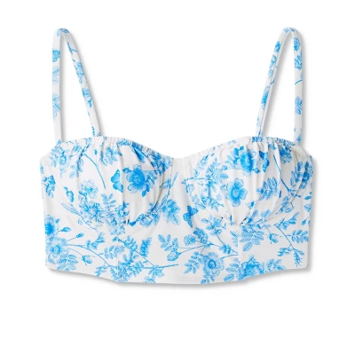 Women's Corset Longline Bikini Top - Wild Fable™ Cream 7 Women's Corset Longline Bikini Top - Wild Fable™ Cream - Image 5