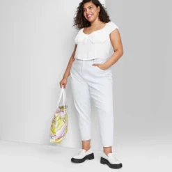 Women's Super-High Rise Curvy Tapered Jeans - Wild Fable™ Ultra Light Wash -Wild Fable Store GUEST f8fc547a 9aec 4937 9bb7 73c9ba4415c3