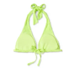 Women's Daisy Textured Ring Front Triangle Bikini Top - Wild Fable™ Green -Wild Fable Store GUEST fdbe2413 7020 4459 a56c 4f975137a527