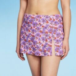 Women's Side-Slit Skirt Swimsuit Cover Up - Wild Fable™ Purple Floral Print 10 Women's Side-Slit Skirt Swimsuit Cover Up - Wild Fable™ Purple Floral Print -Wild Fable Store GUEST fe99e684 895a 494d aeaa 0b3c5212dbec