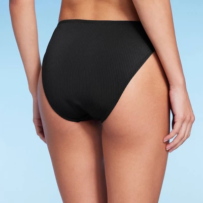 Women's Ribbed Scoop Front High Leg Cheeky Bikini Bottom - Wild Fable™ 3 Women's Ribbed Scoop Front High Leg Cheeky Bikini Bottom - Wild Fable™