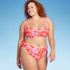 Women's Low-Rise Hipster Bikini Bottom - Wild Fable™ Orange/Pink Tropical Print -Wild Fable Store GUEST feda86da f913 44af ac01 54aa6bbf576f